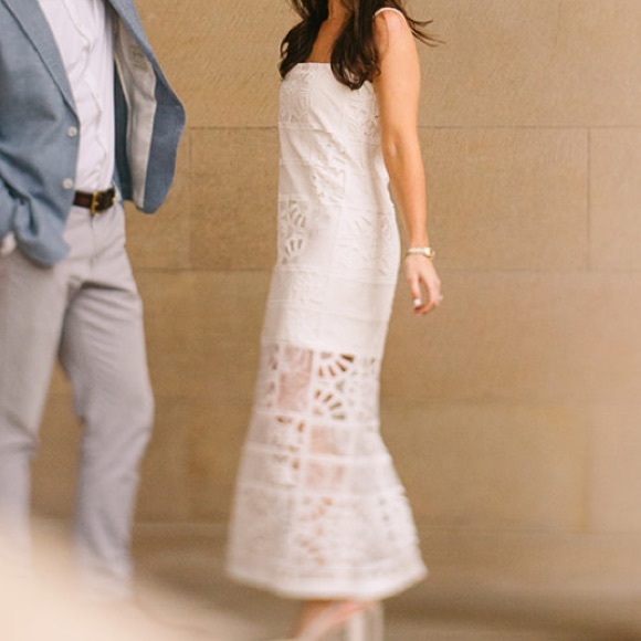 Alexis Bronze Midi Dress White - Picture 6 of 7